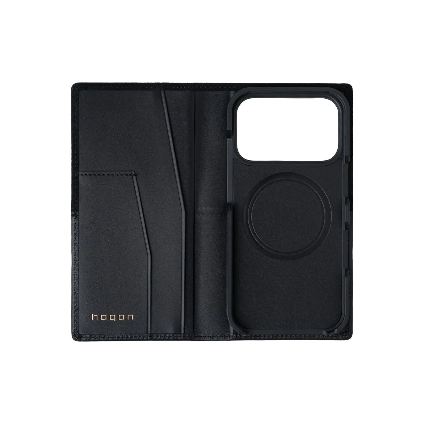 Mastrotto Smooth leather /Alcantara Flip Case Black Inside