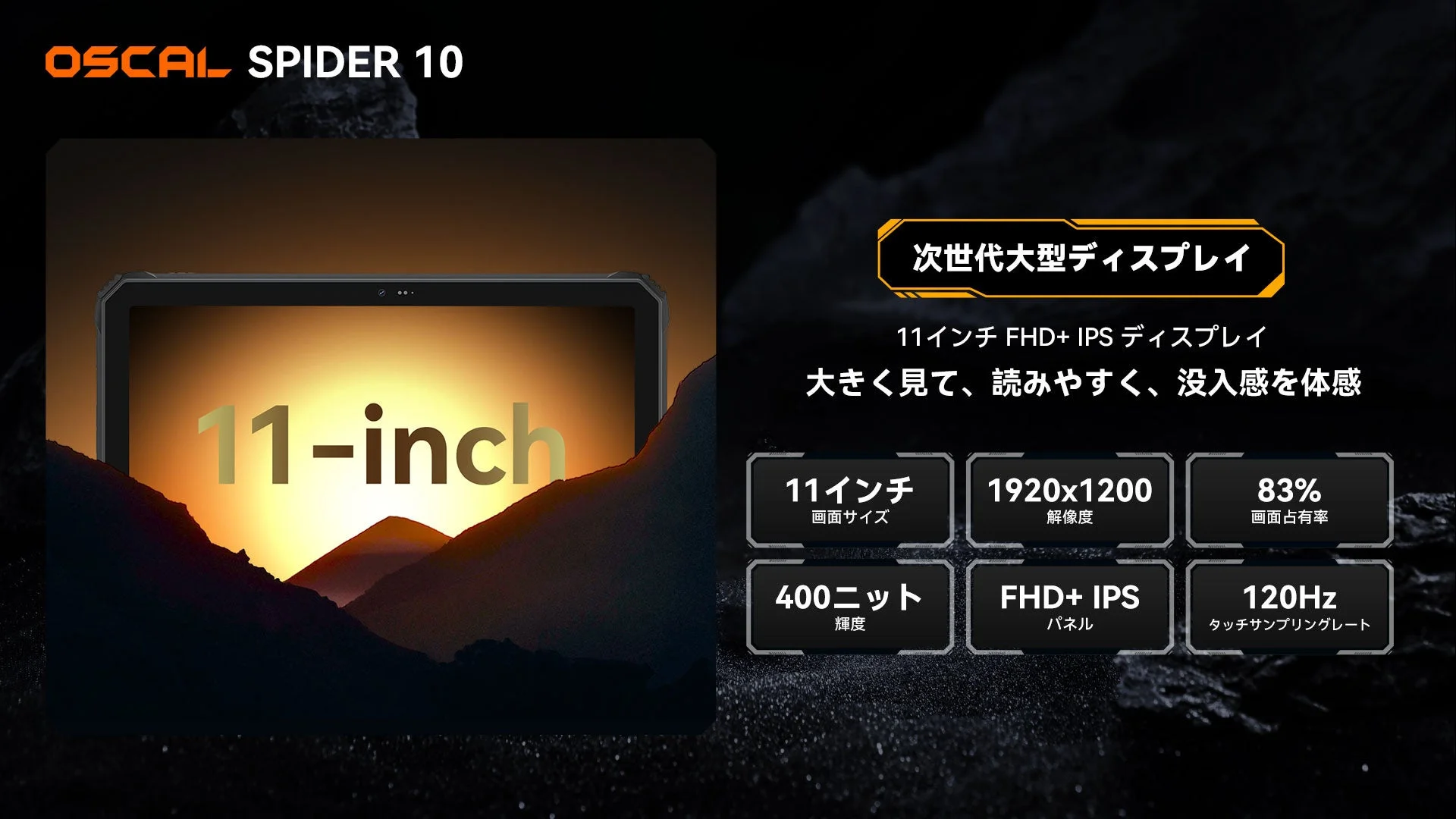 OSCAL SPIDER 10のディスプレイ詳細