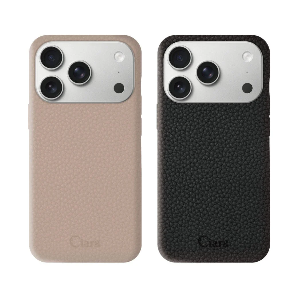 ベージュとブラックのケースが並んでいる様子