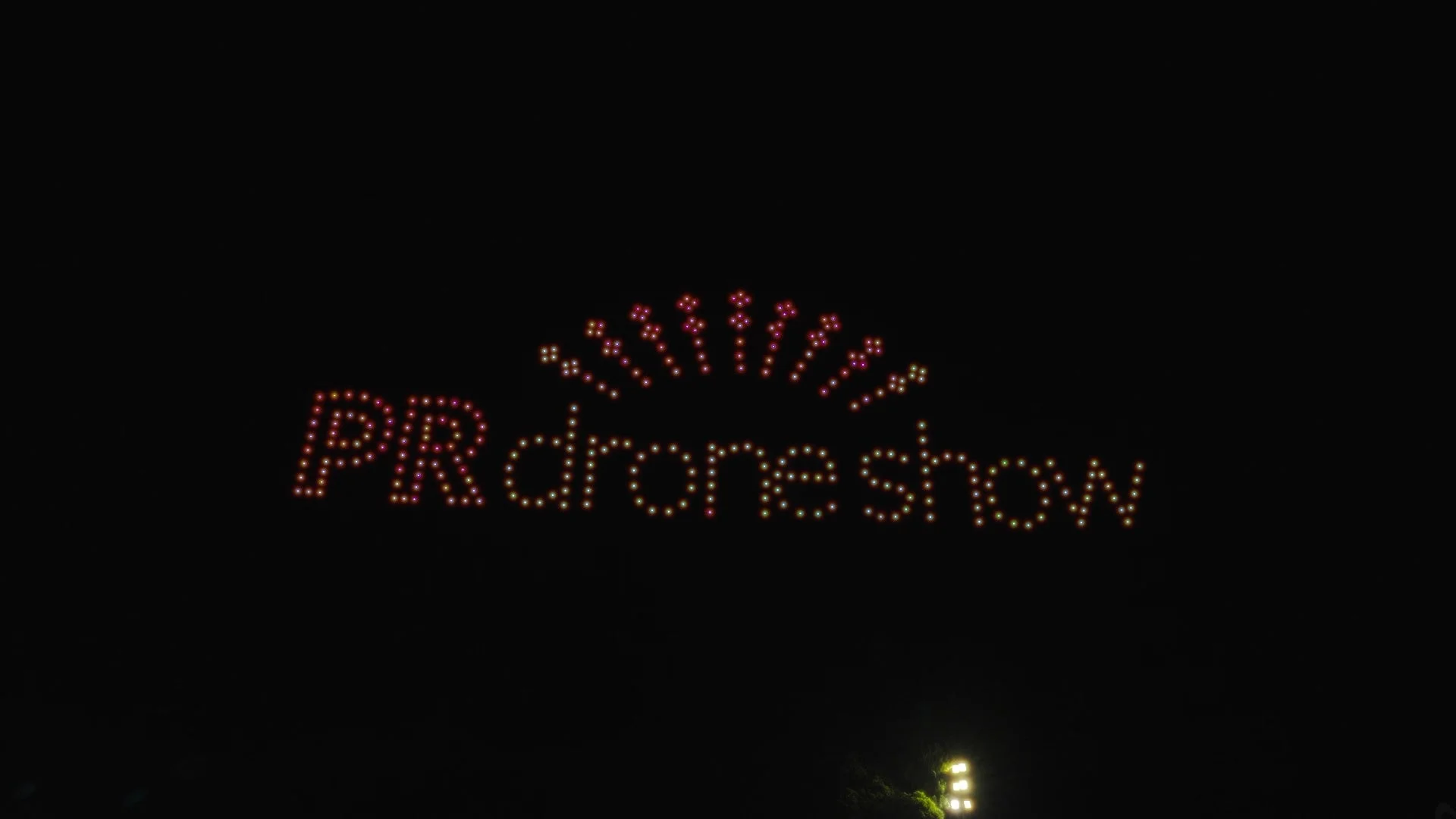 PRドローンショーの文字