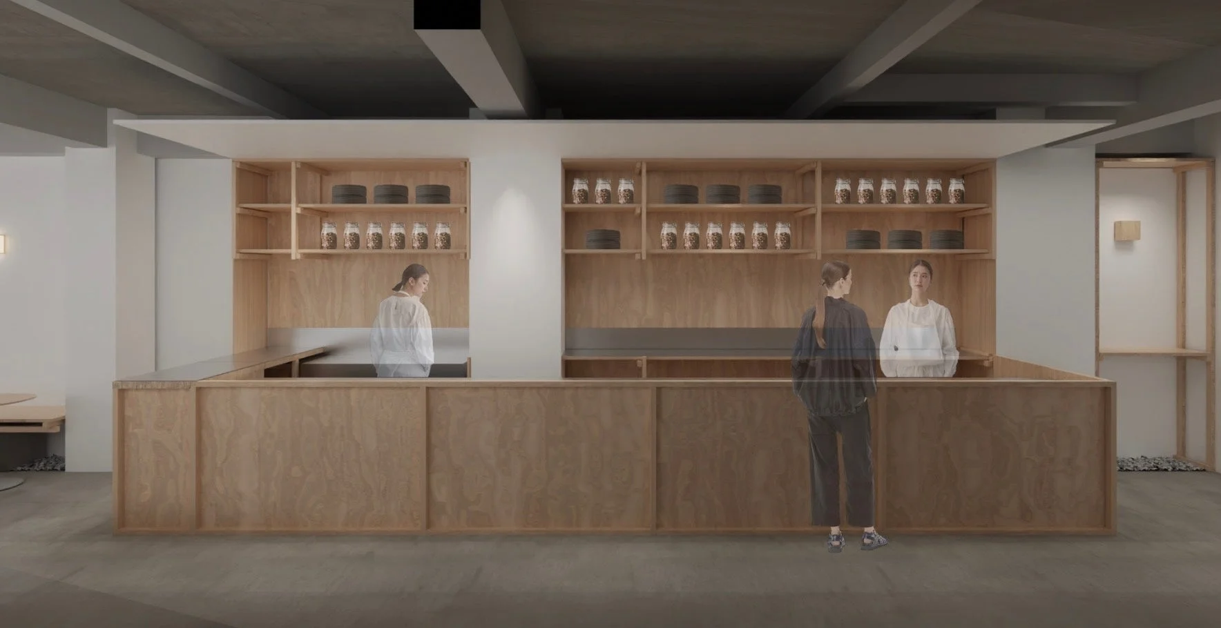 217の店内カウンター