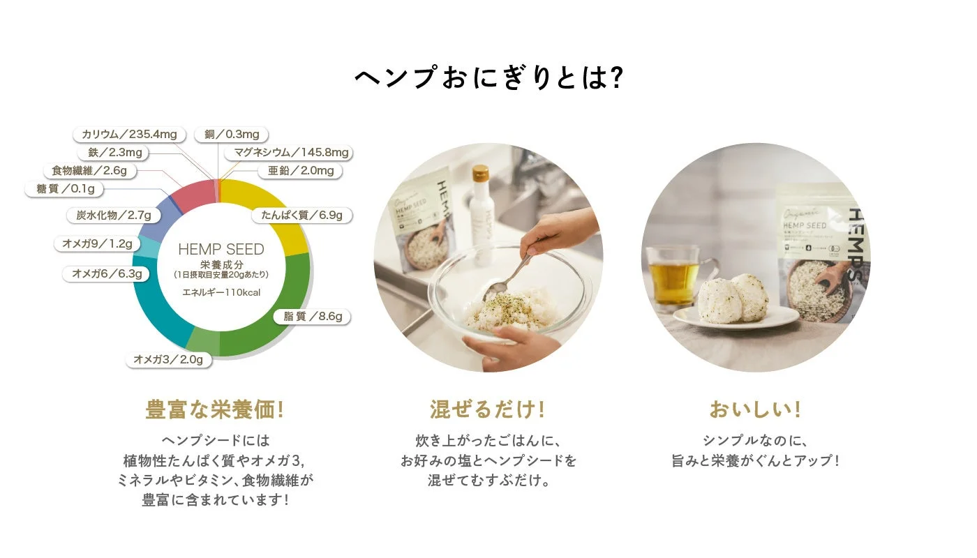 ヘンプおにぎりの写真