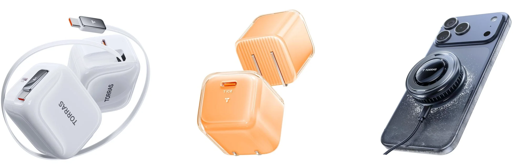 TORRASの充電器と冷却ファン