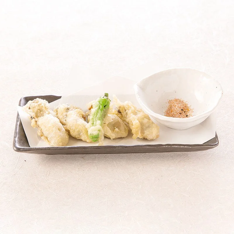 広島産牡蠣の天ぷら 七味塩