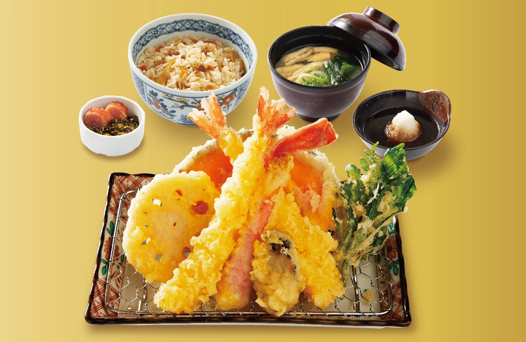 りんくうプレミアムアウトレット店の紅ずわい蟹と瀬戸内産牡蠣の海の幸 天ぷら定食