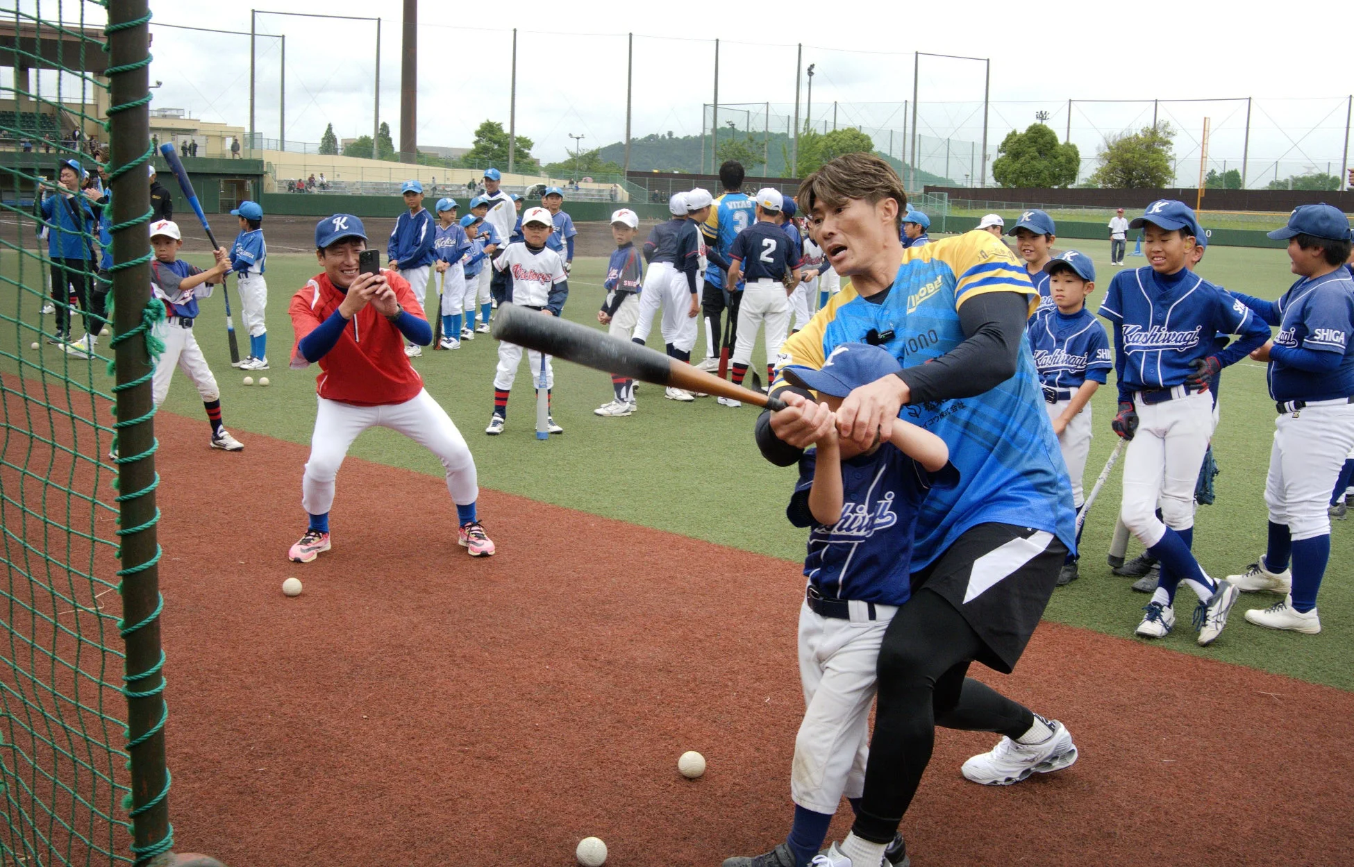 少年野球の指導風景