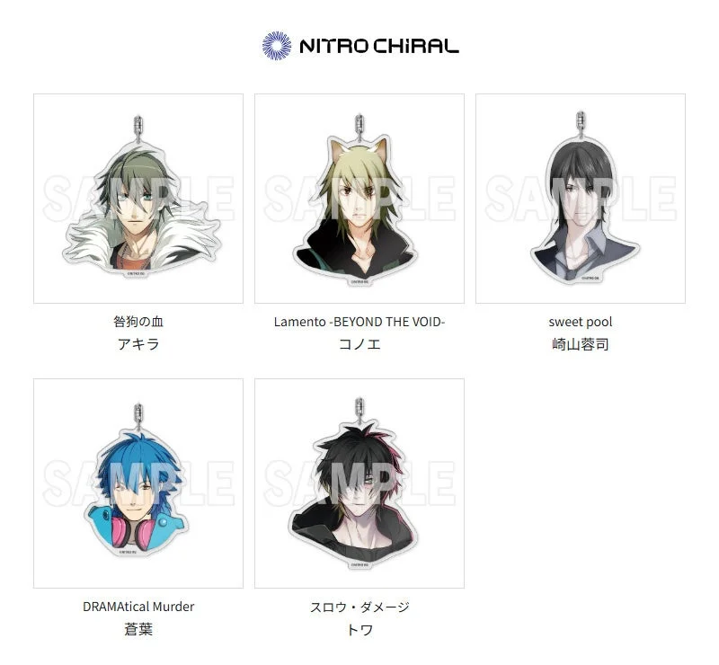 NITRO CHIRALキャラクターのアクリルキーホルダー