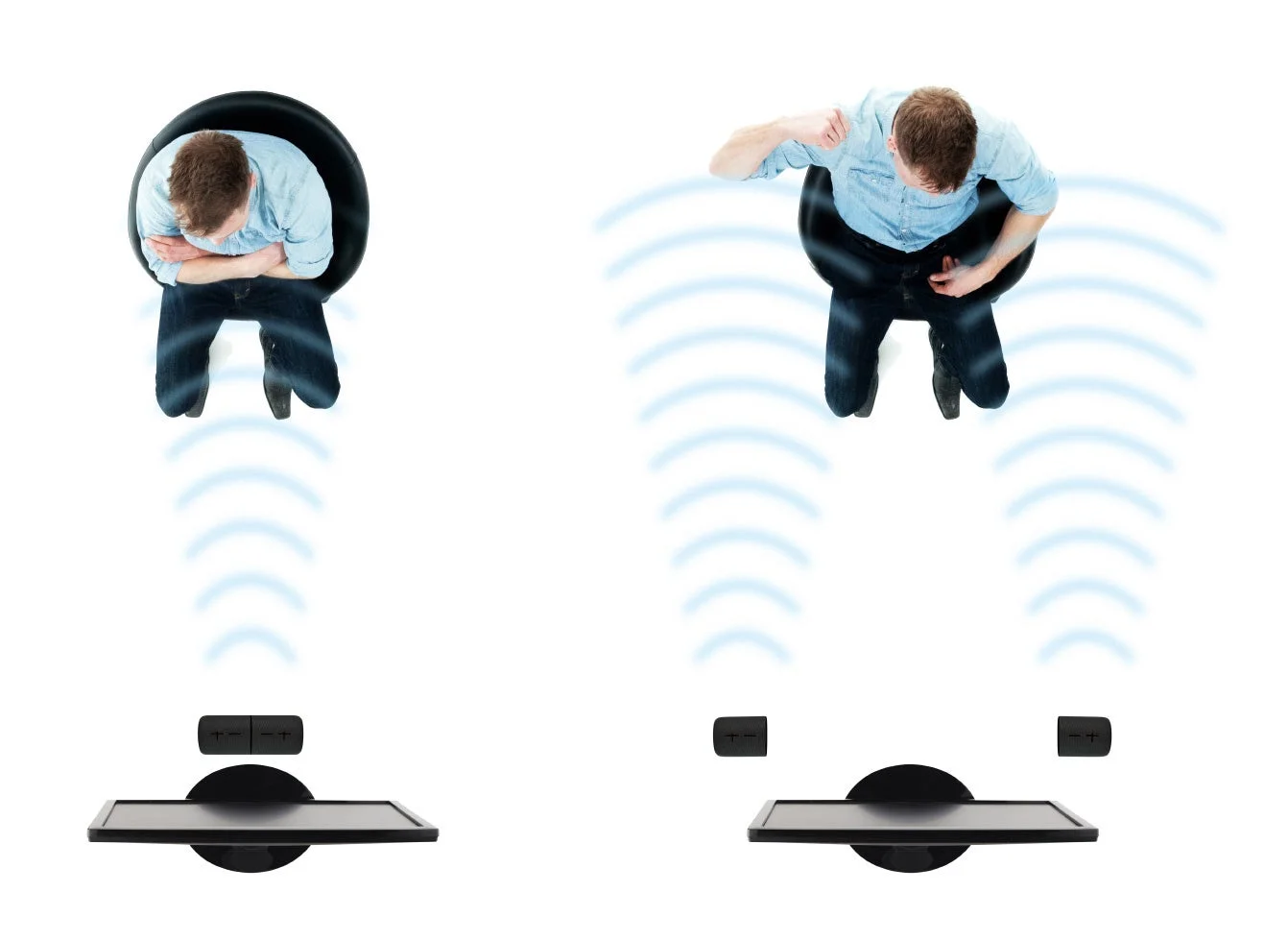 ステレオ再生の比較図