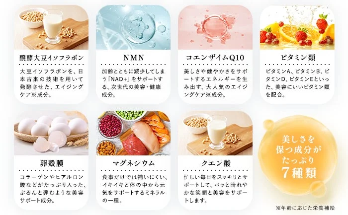 美しさを保つ7種類の成分