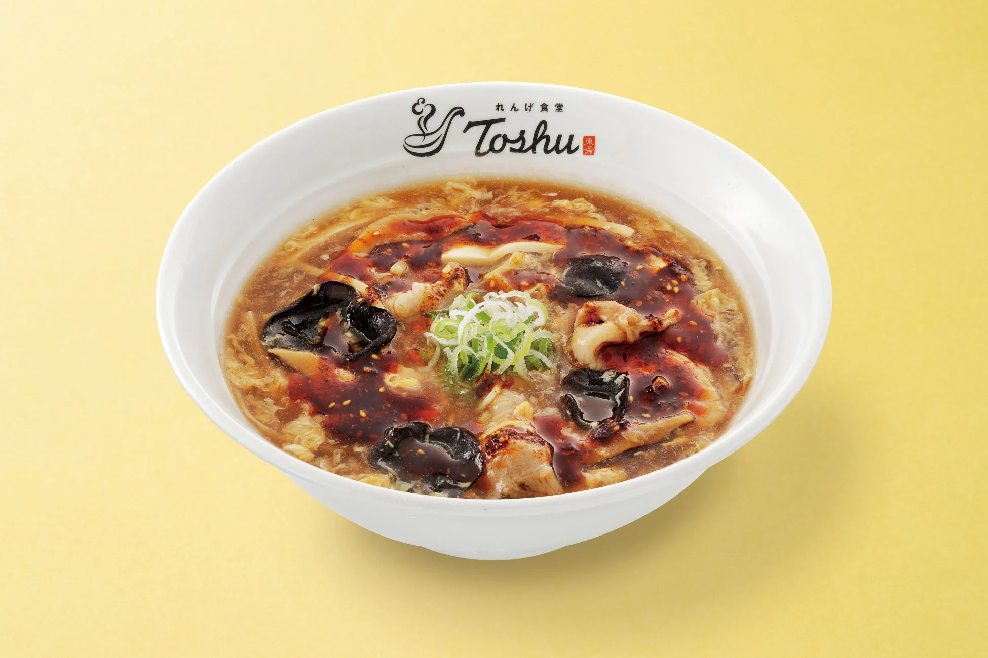 自家製辣油の酸辣湯スープ