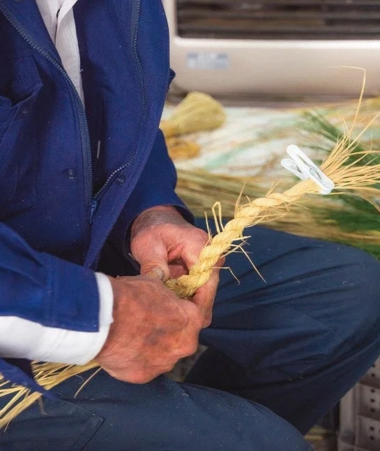 しめ縄づくり実演