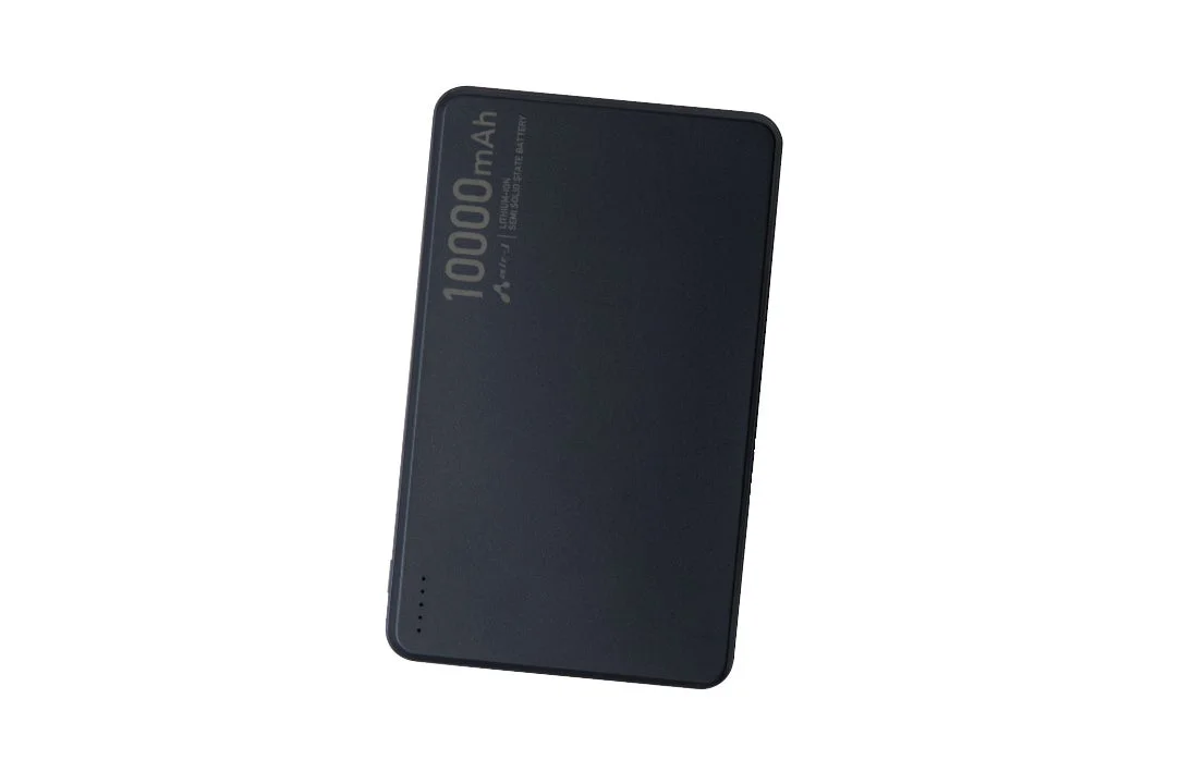 B評価 エアージェイ 準固体モバイルバッテリー 10000mAh MB-SS10000 BK