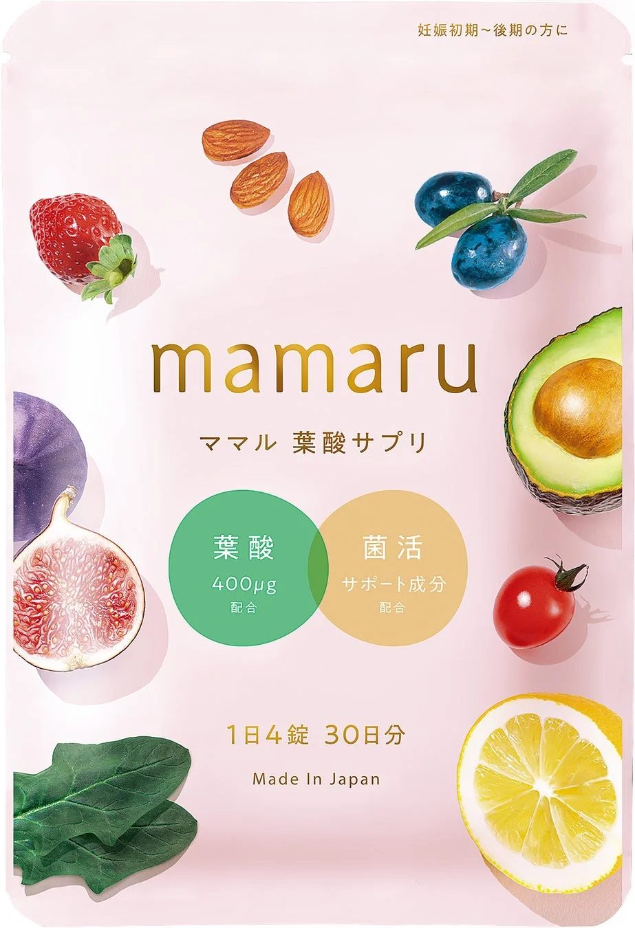 妊娠初期～後期 mamaru 葉酸サプリ