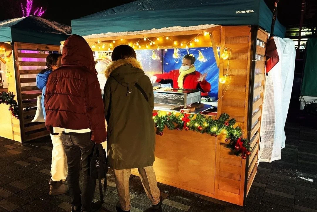 クリスマスマーケットの屋台