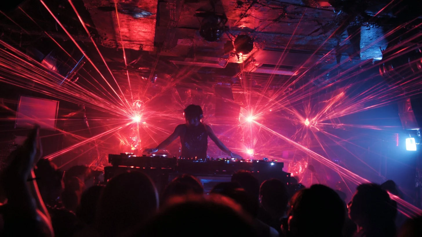 DJがパフォーマンスするクラブの様子