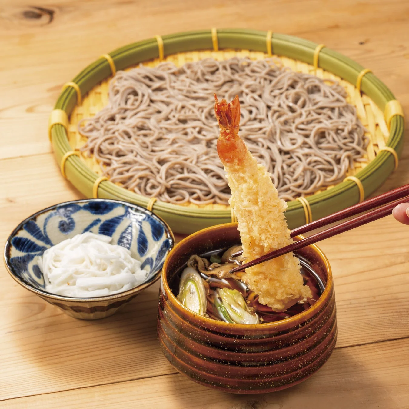 蕎麦と海老天ぷら