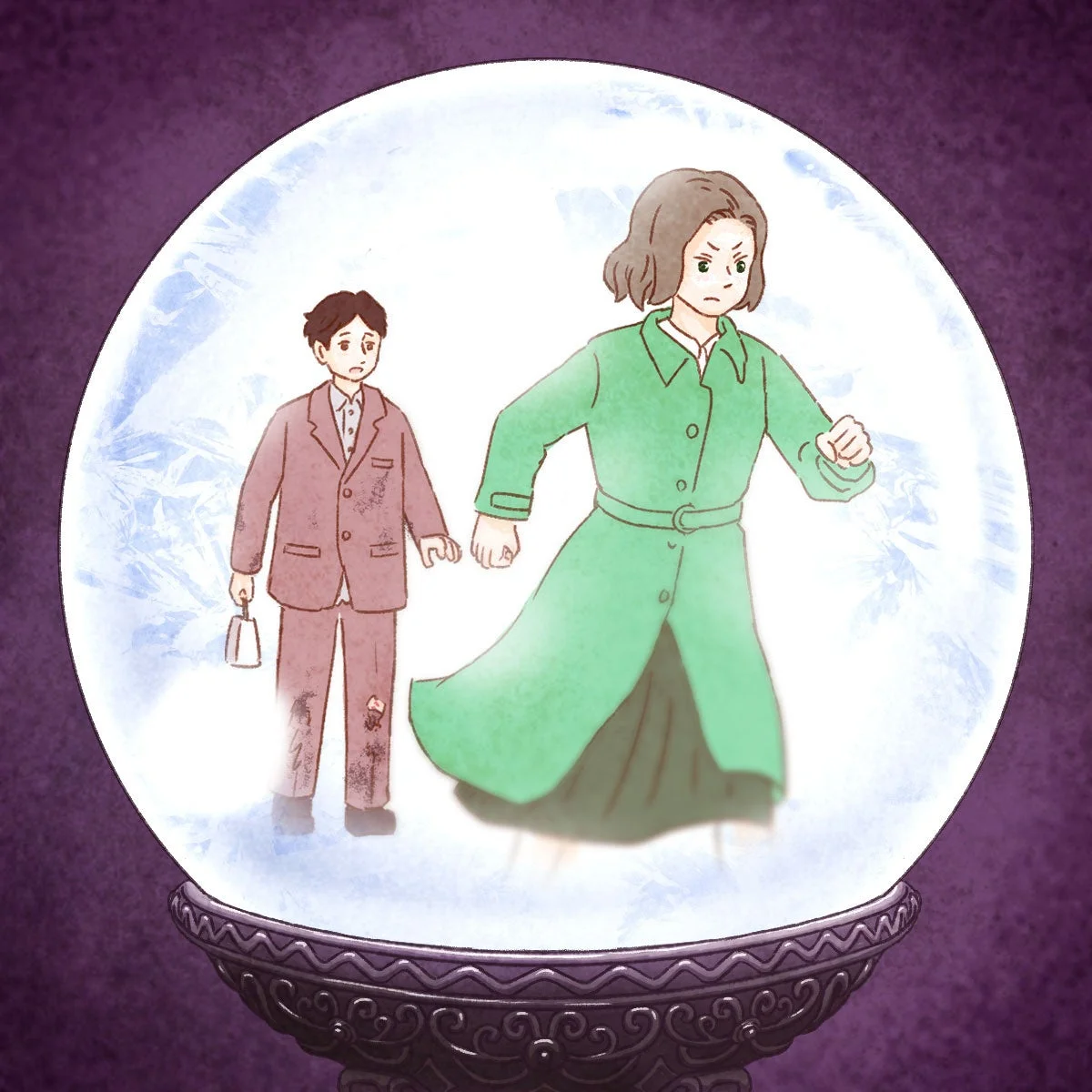 スノードームのイラスト1