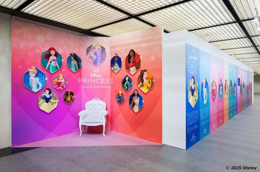 ディズニープリンセスの展示会場