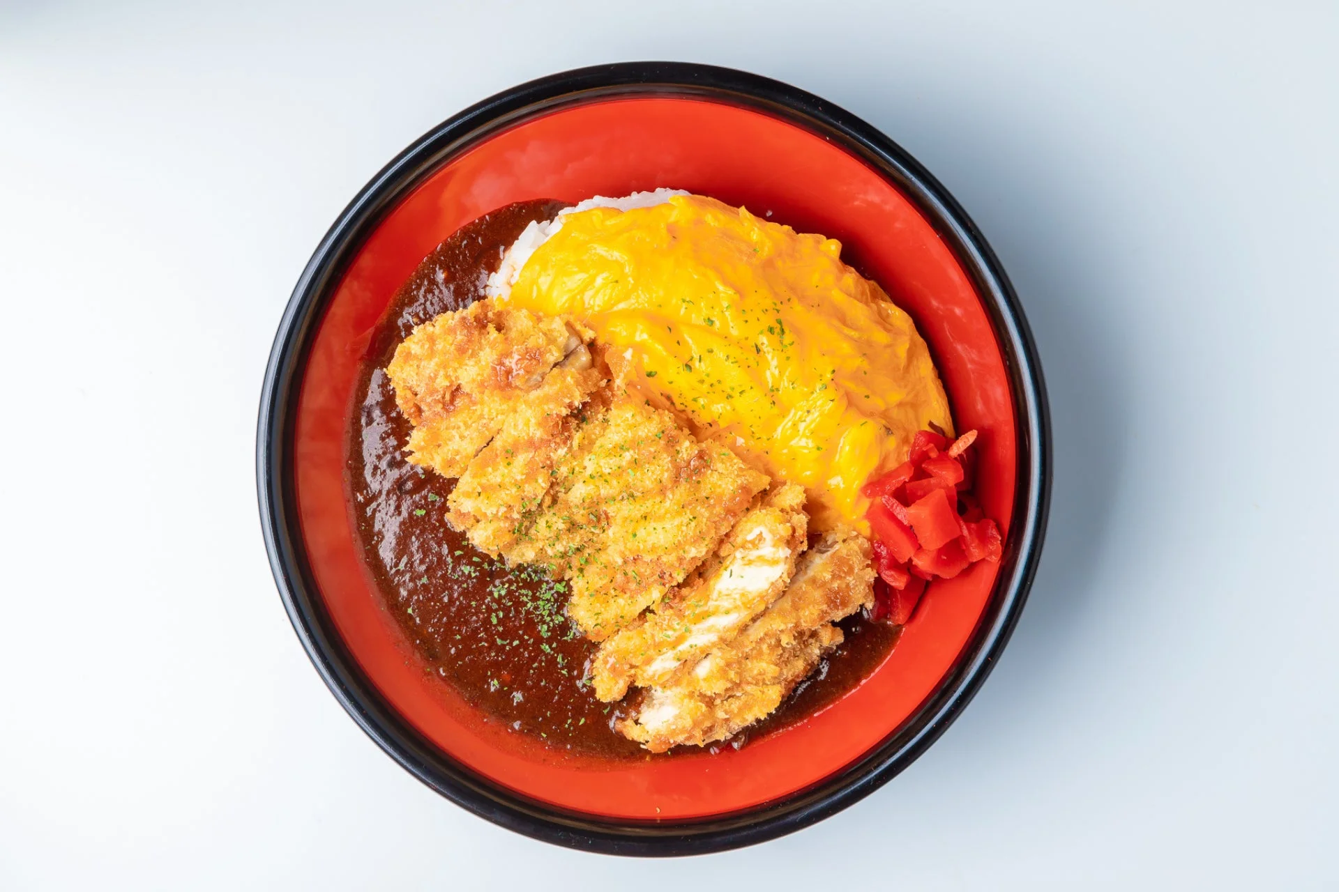 オムチキンカツカレー