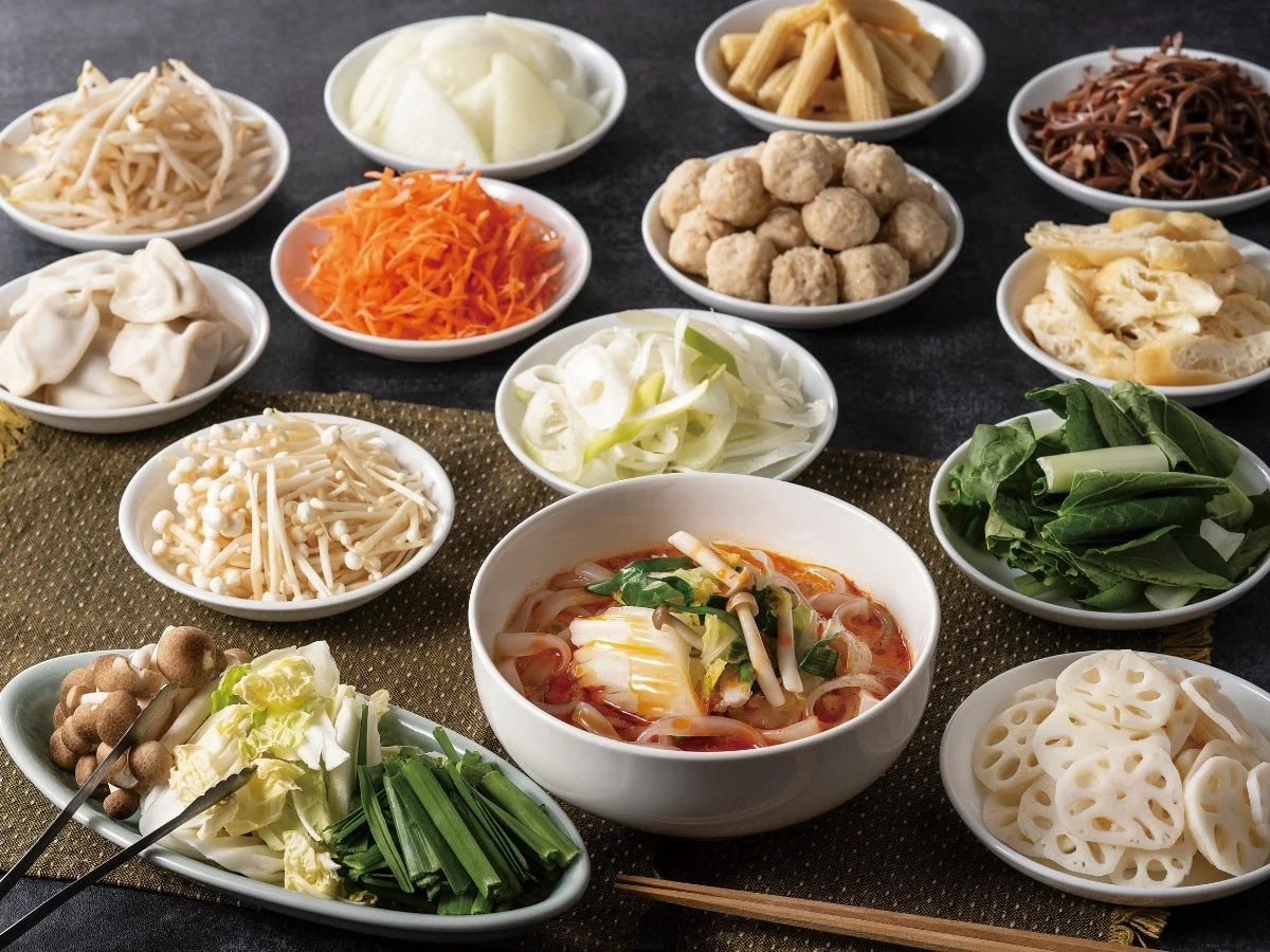 様々な具材と麻辣湯