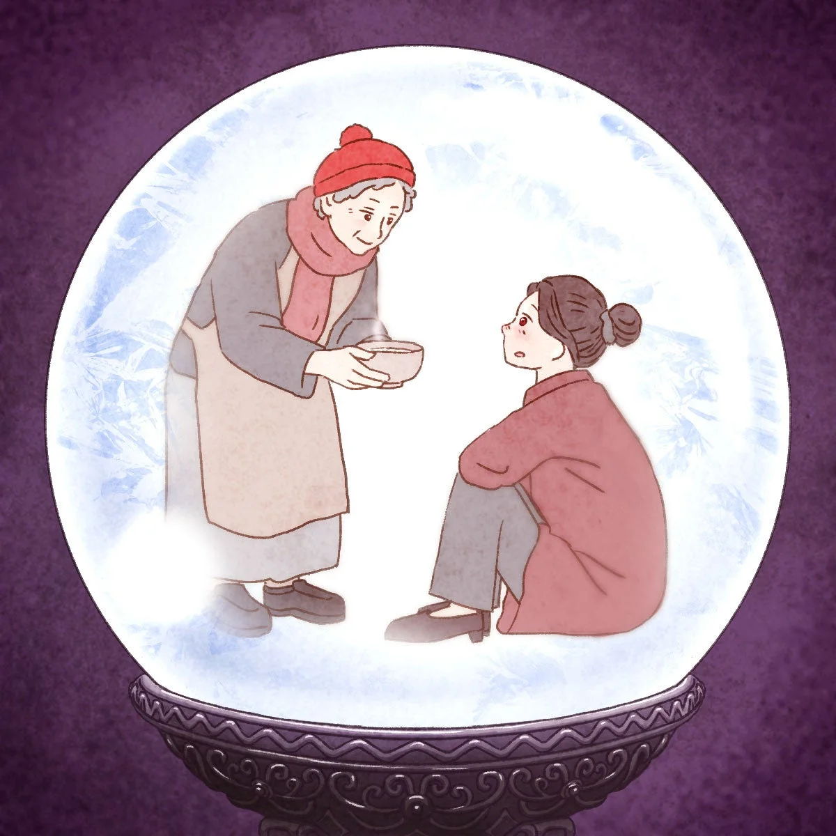 スノードームのイラスト2