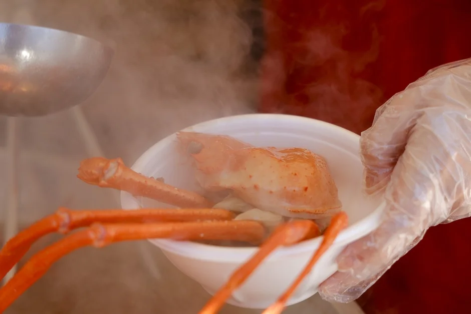 温かいカニ料理