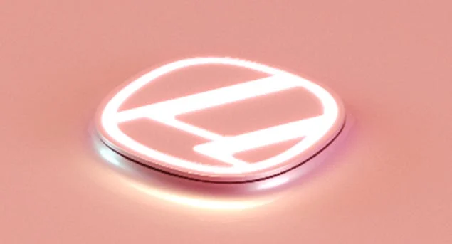 光るエンブレム