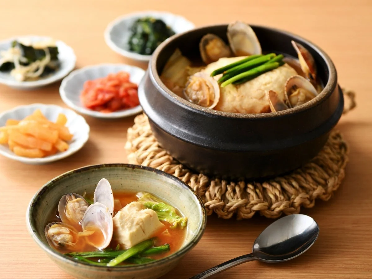 アサリと豆腐のチゲ