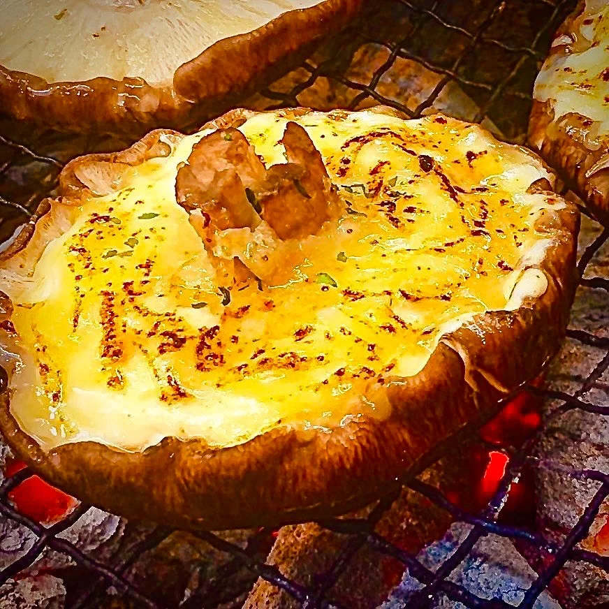 白いグラタンチーズしいたけ焼き