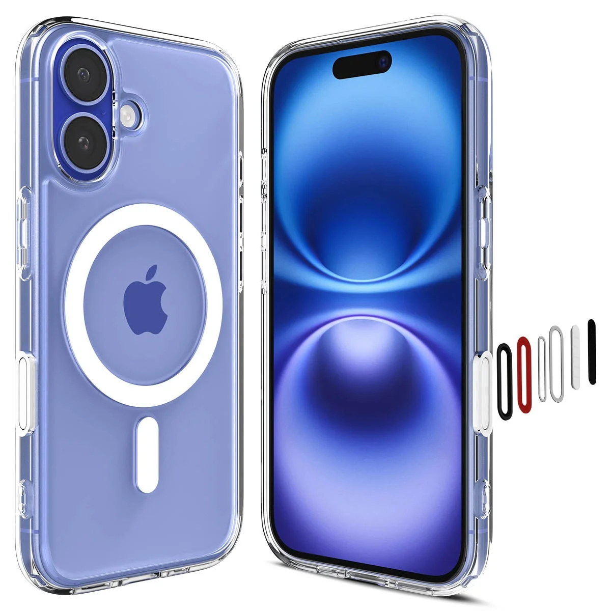 MagSafe対応クリアケースとボタン