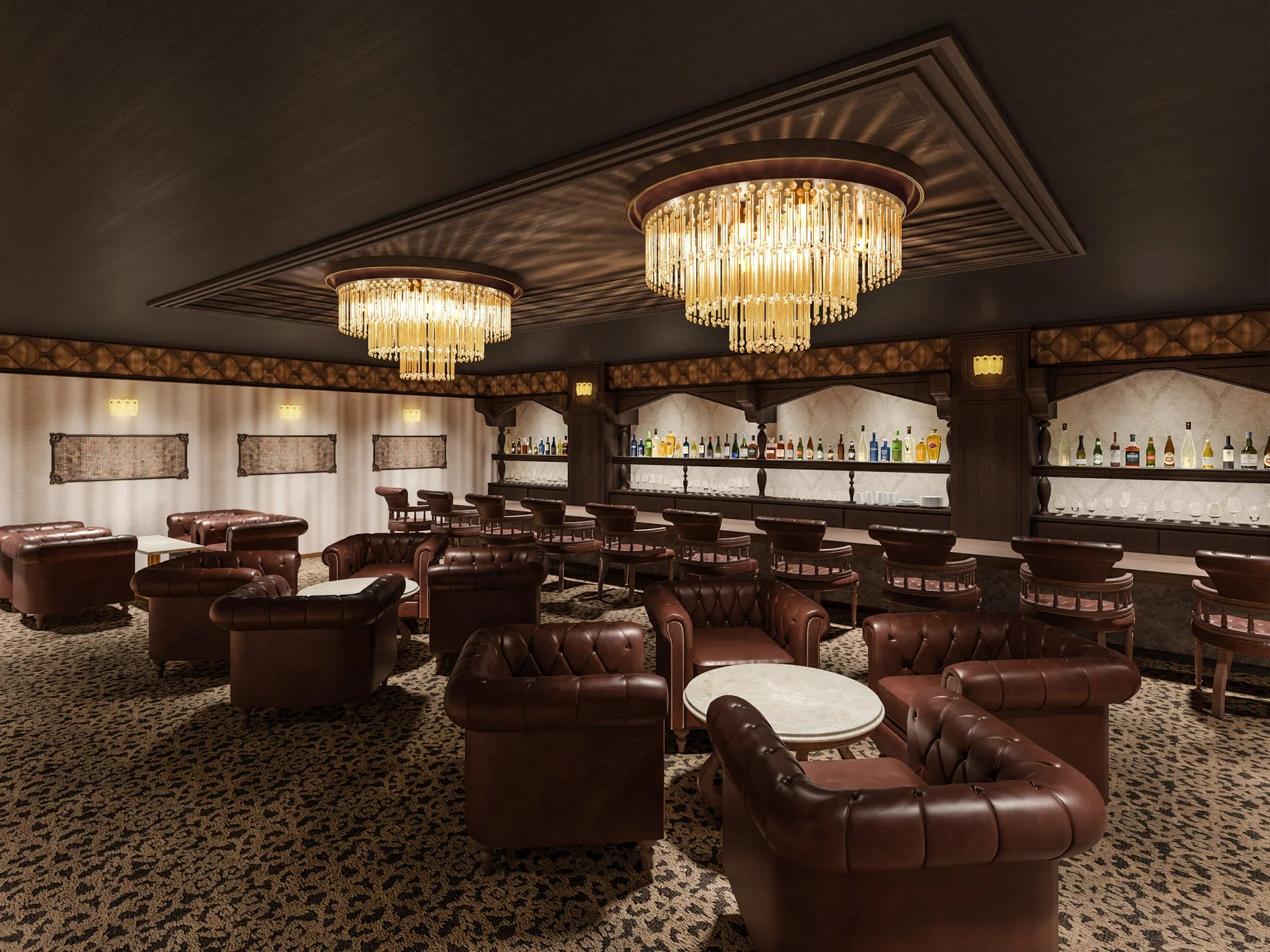 豪華なバーラウンジ