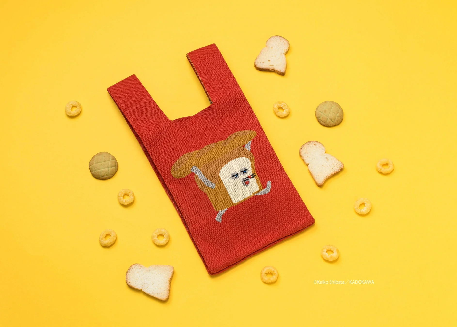 パンどろぼうの赤いエコバッグ