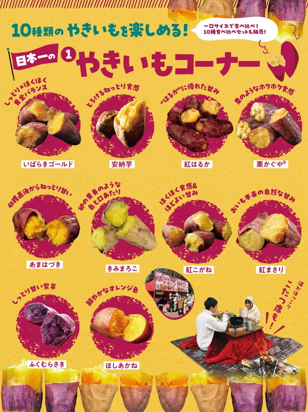 10種類のやきいもの種類