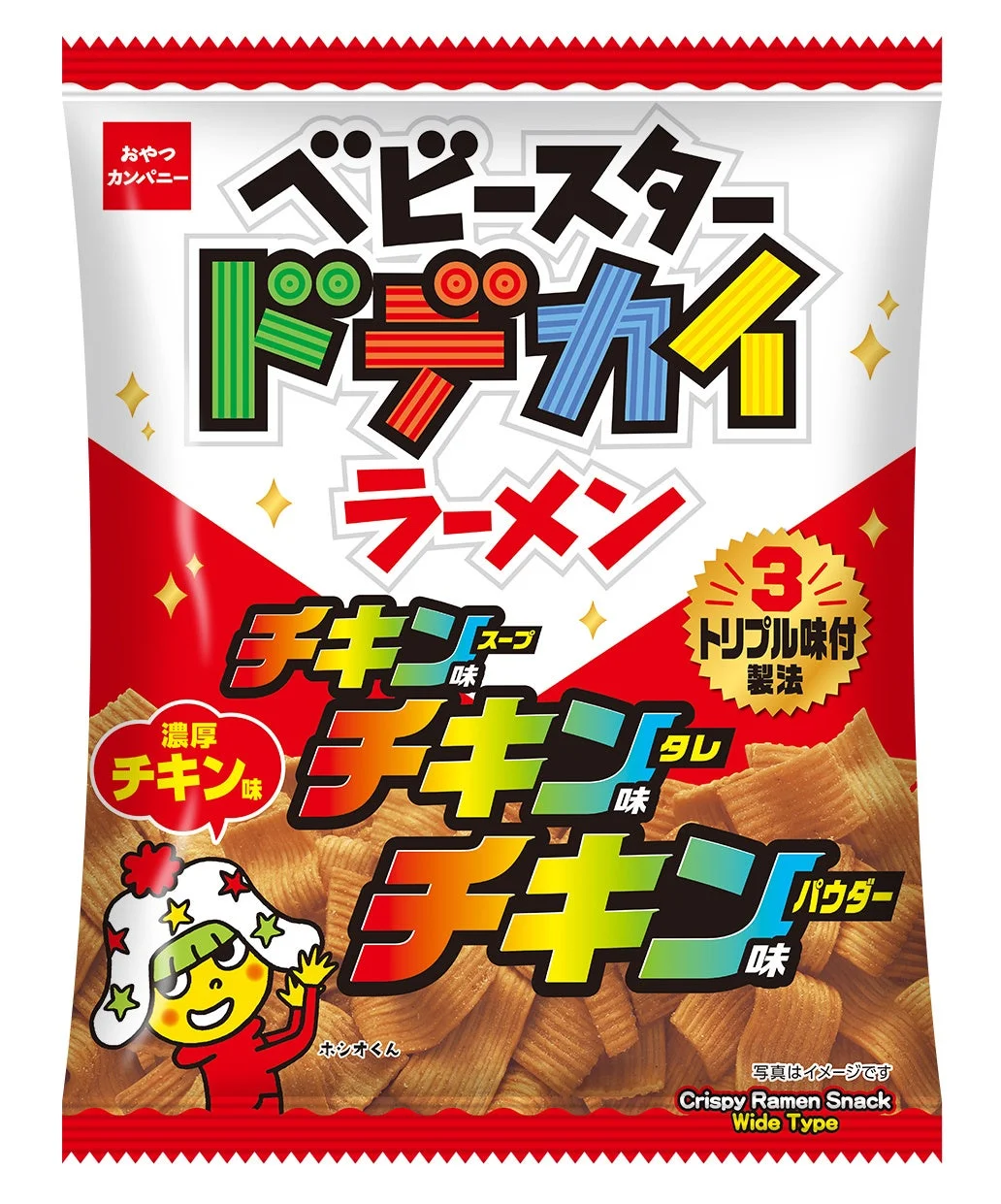 ベビースタードデカイラーメン（チキンチキンチキン 濃厚チキン味）パッケージ