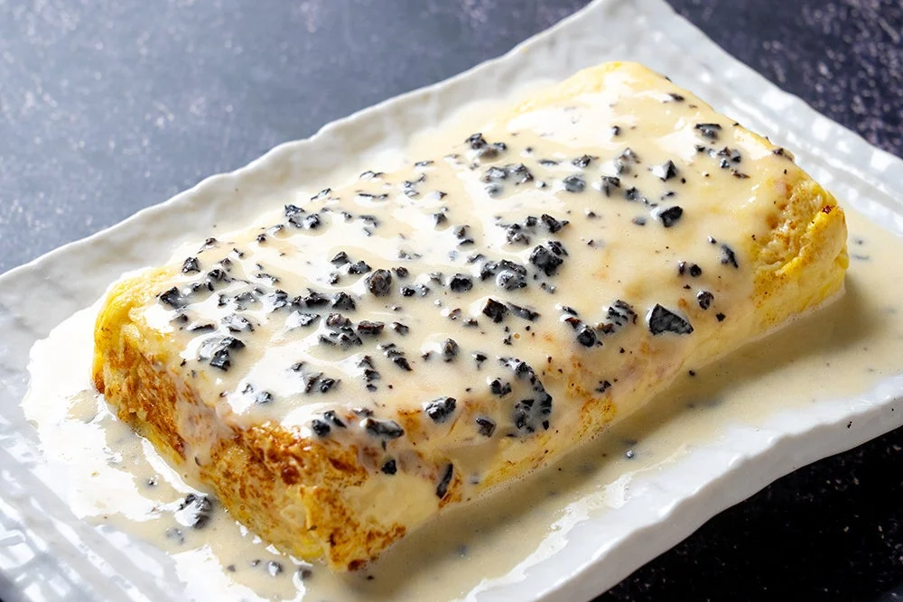 黒トリュフ香るとろ～りチーズソースの玉子焼き