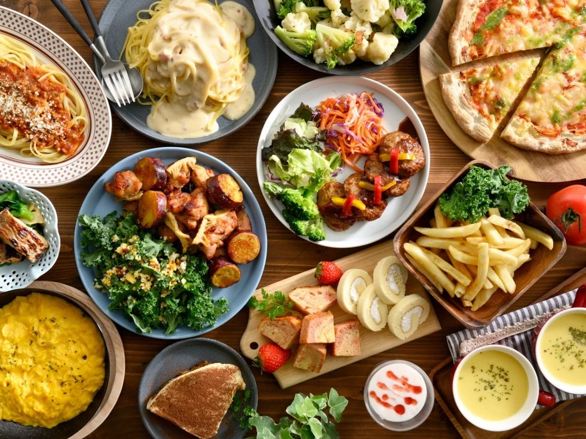 ブッフェの豪華な料理