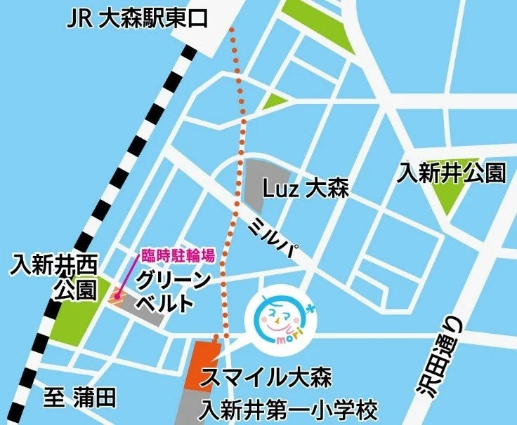 JR大森駅東口周辺の地図