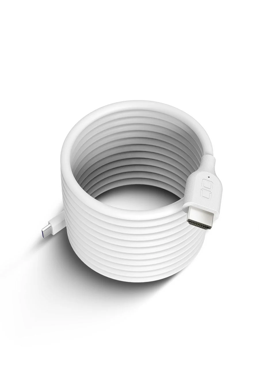 スパイラルシリコンケーブル C to HDMI 2m (ホワイト)