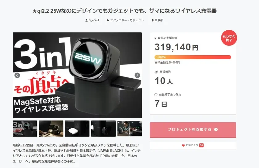 クラウドファンディングページ