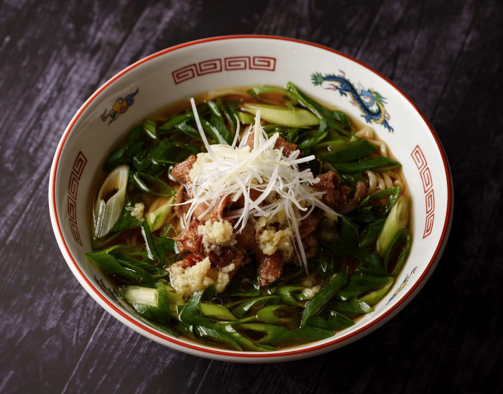 鶏もつto九条ネギの生姜らぁめん