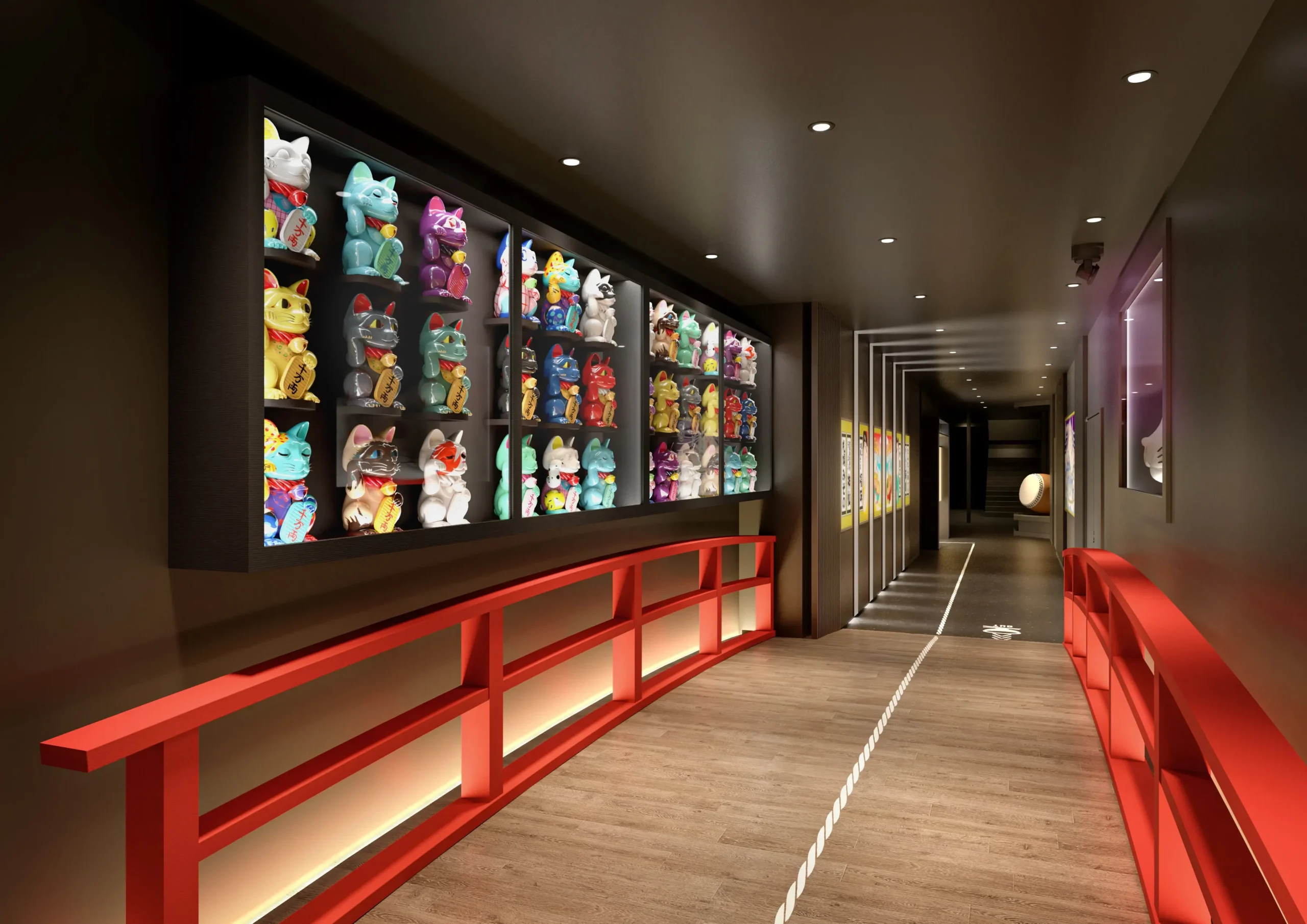 東京ラーメン国技館 舞 招き猫の装飾