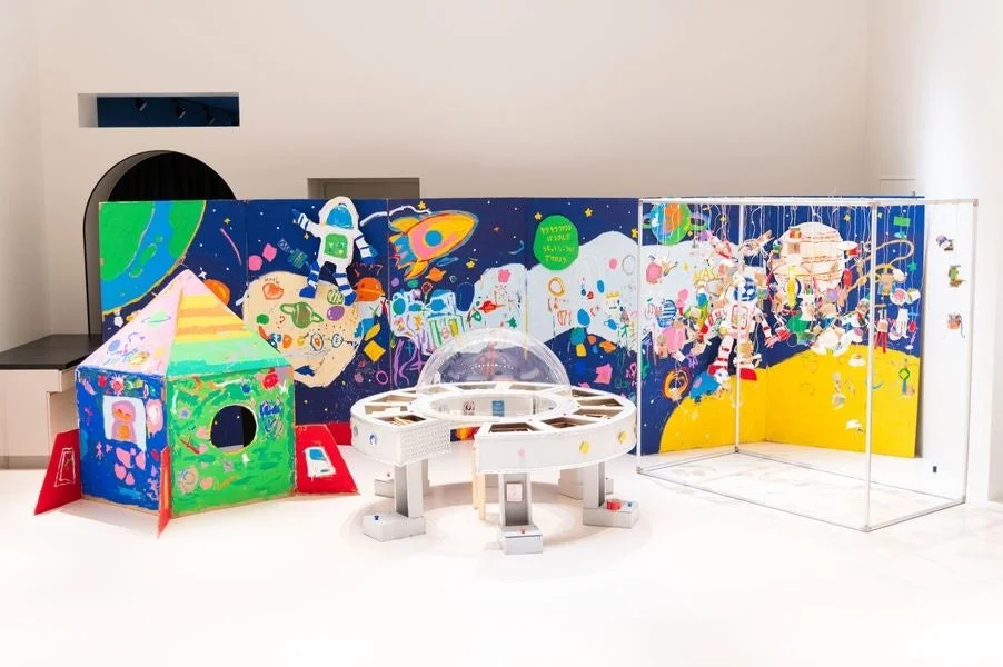 宇宙をテーマにした子供向けの展示空間