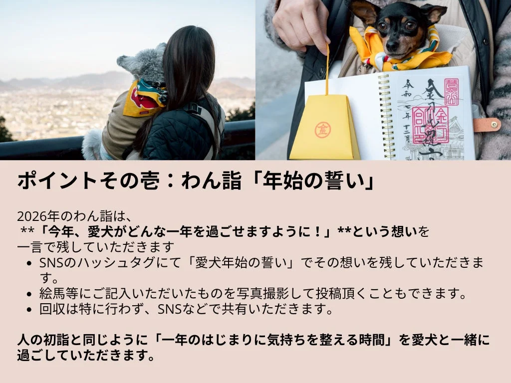 ポイントその壱 : わん詣「年始の誓い」