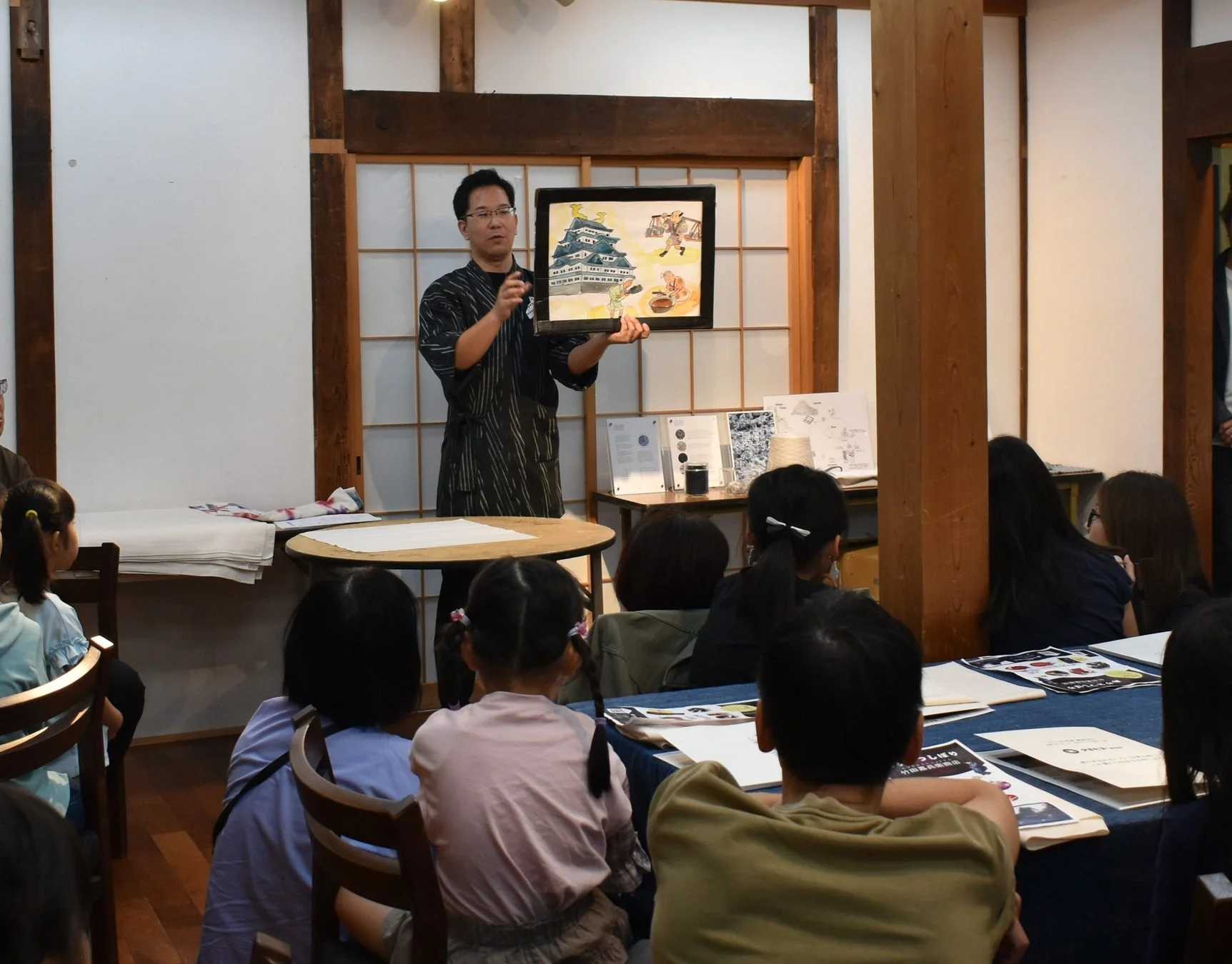 有松絞り体験会の様子