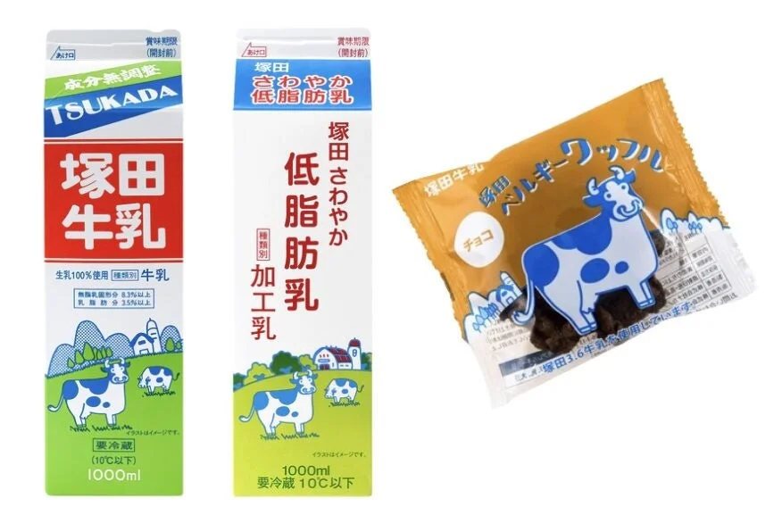 塚田牛乳とベルギーワッフル