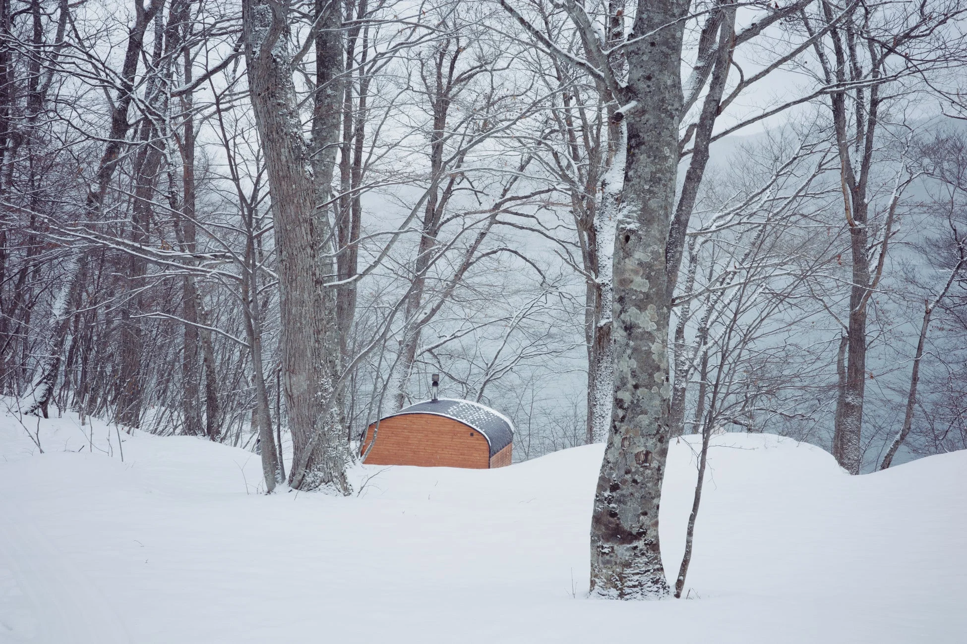 冬の十和田サウナ