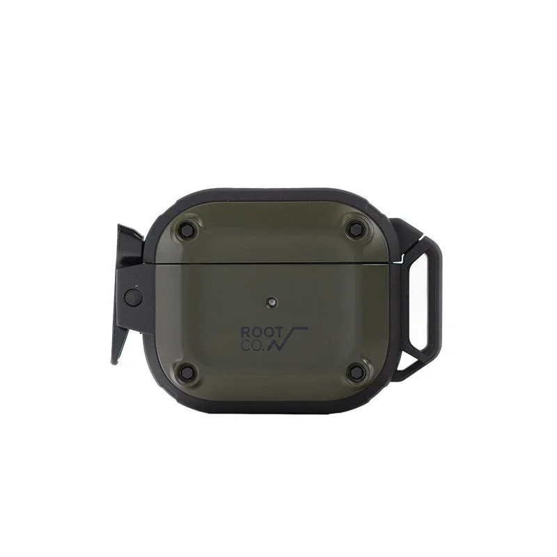 カーキと黒のAirPodsケース