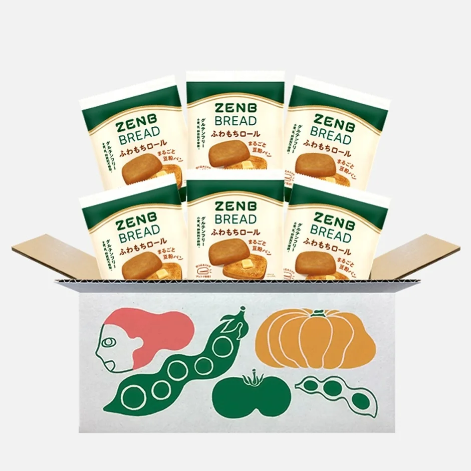 ZENB BREAD ふわもちロール 6袋の箱