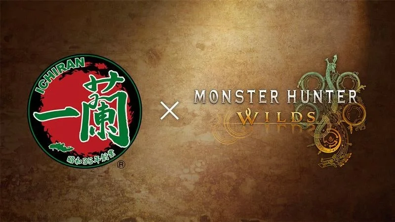 一蘭とモンハンワイルズのコラボロゴ