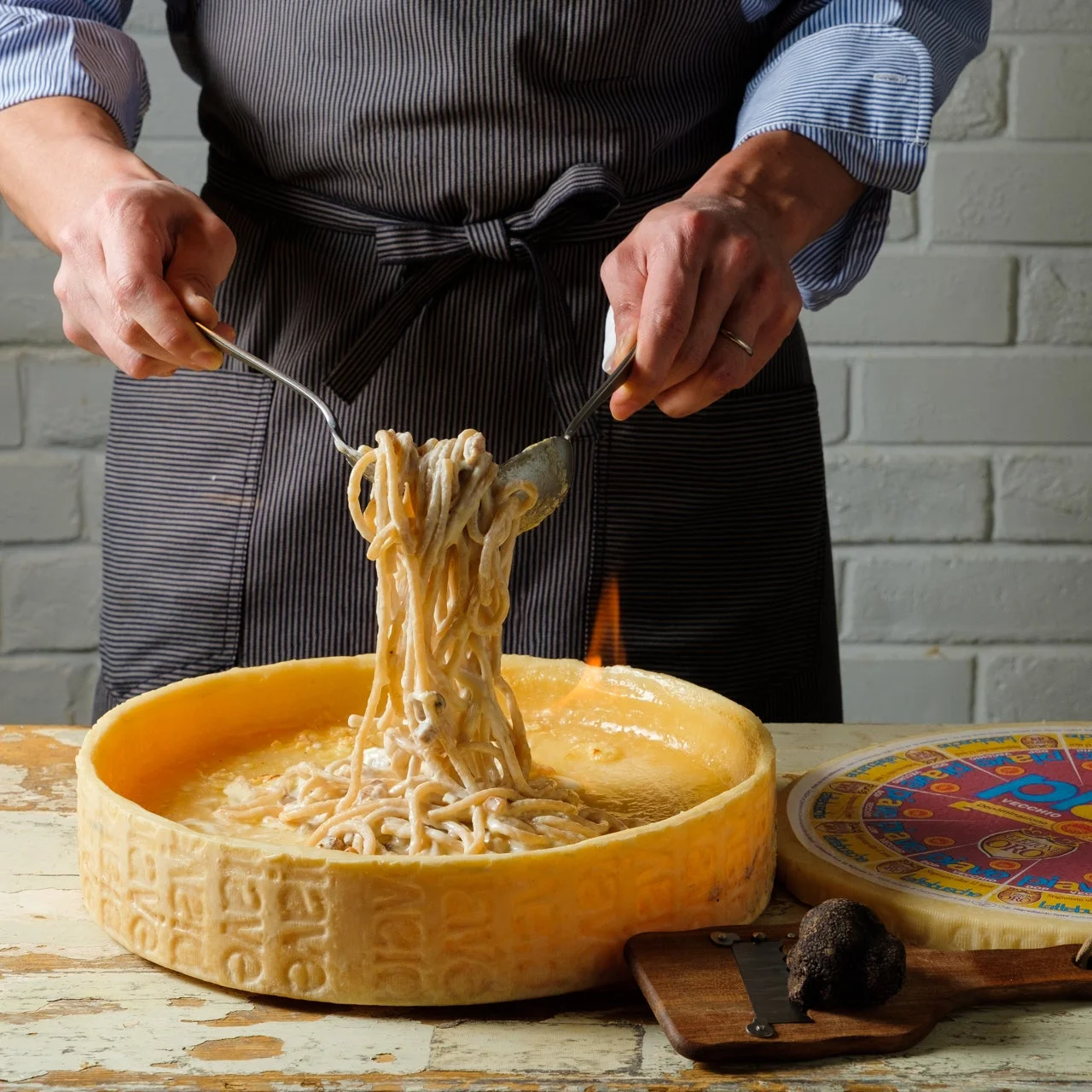 チーズと絡める